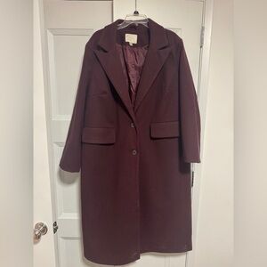 Women's Burgundy Trench Coat
